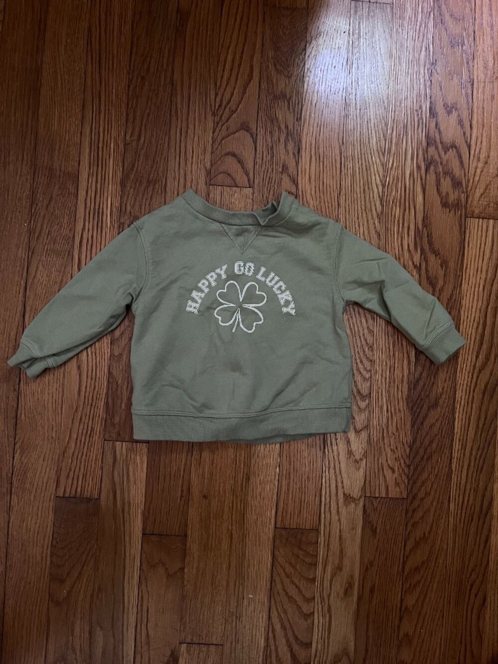 Little Co. Happy Go Lucky Sweatshirt, Green, 12M